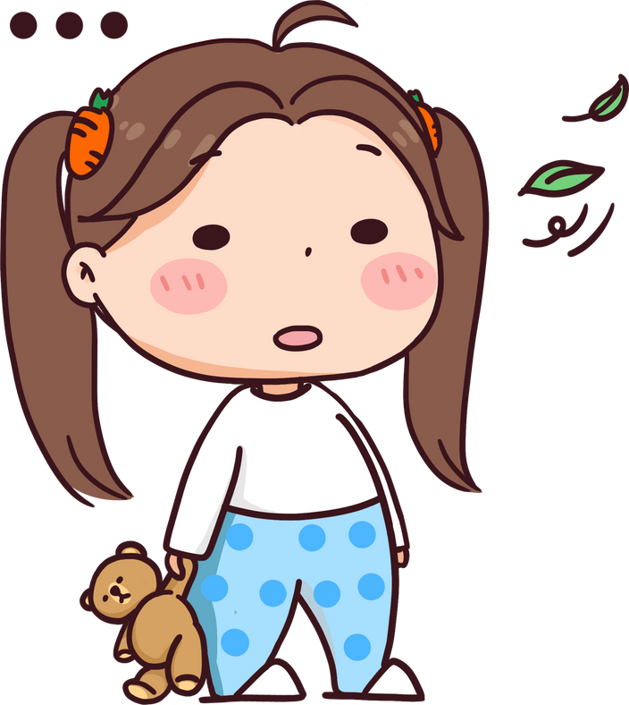 Confused Girl Illustration